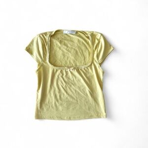 Elegant‎ Yellow Crop Top for Women